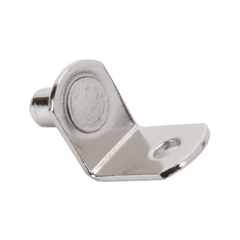 Bracket Style with Hole Shelf Support - 1/4" Pin - Nickel - 25 Pack